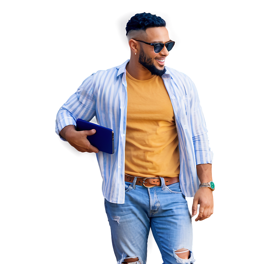 Cool Guy With A Laptop Png Qbw29 PNG Image