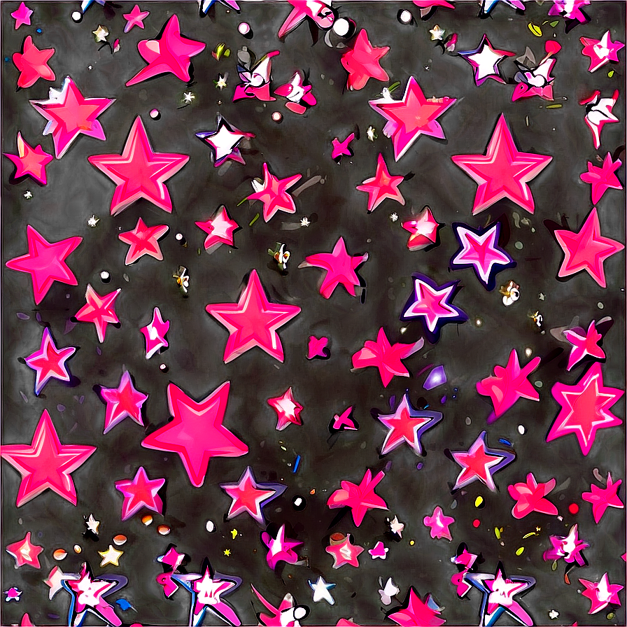 Cool Pink Stars Png 06122024 PNG Image