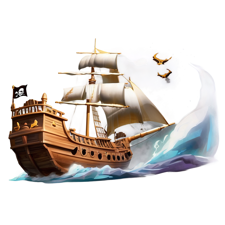 Cool Pirate Ship Battle Png Tqn29 PNG Image