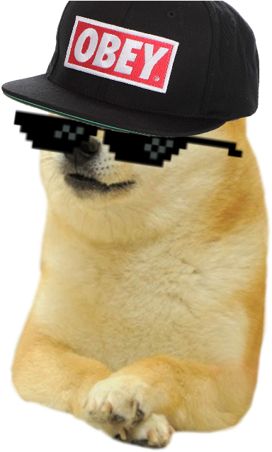 Cool Shiba Inu With Hatand Sunglasses.png PNG Image