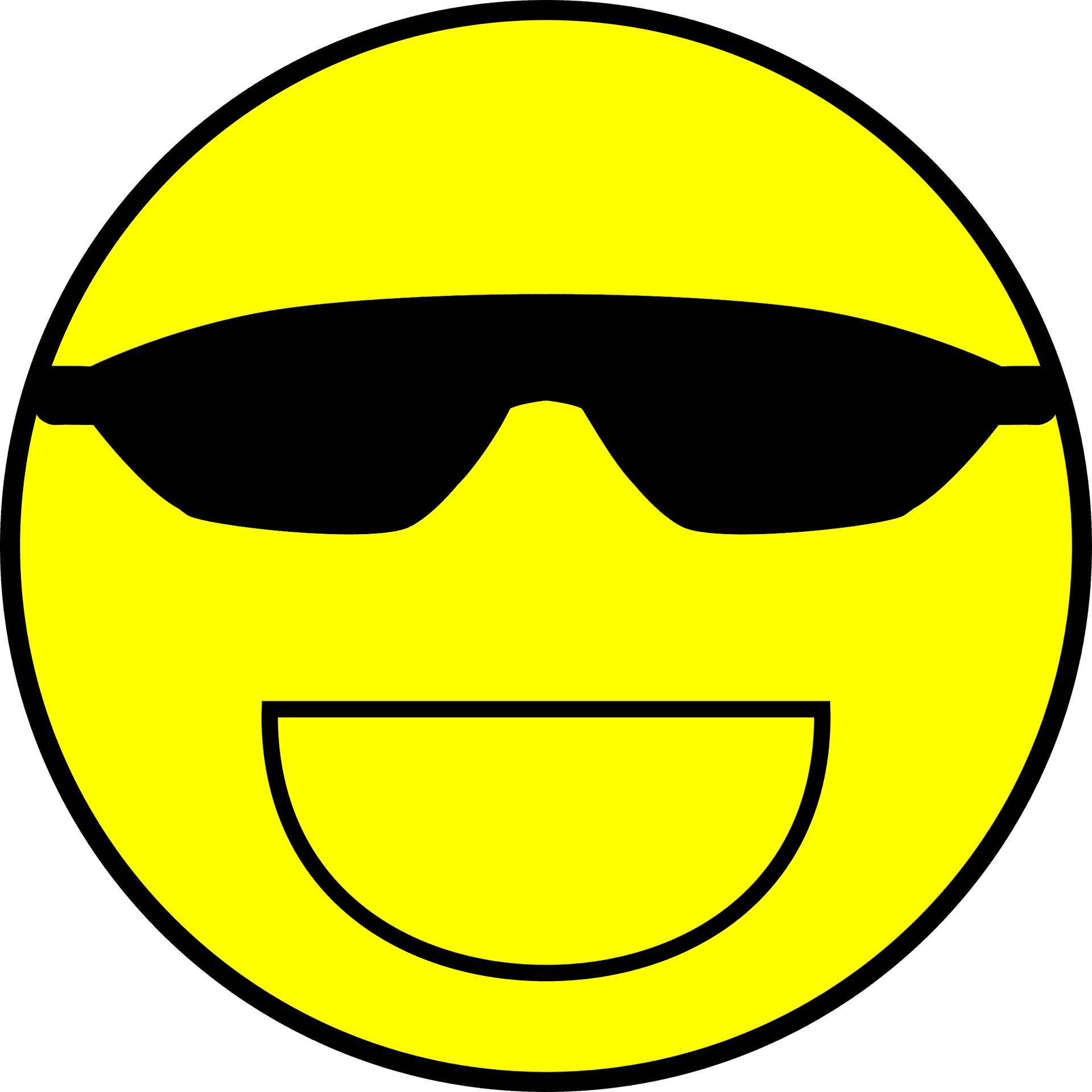 Cool Smiley Facewith Sunglasses PNG Image