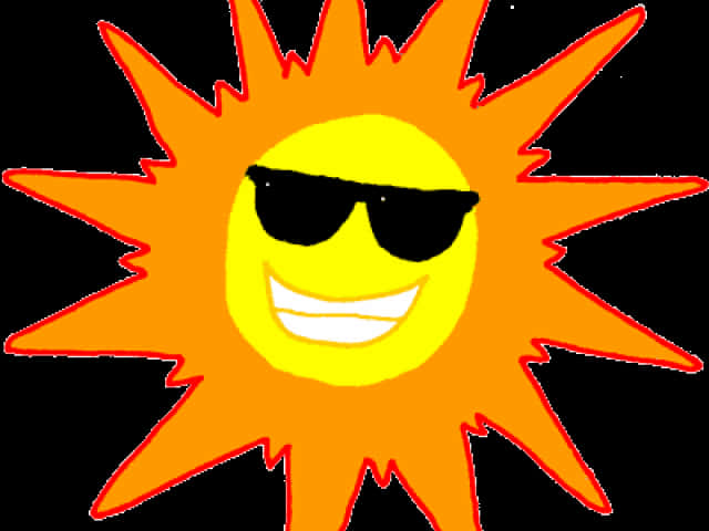 Cool Smiling Sun Transparent Background PNG Image