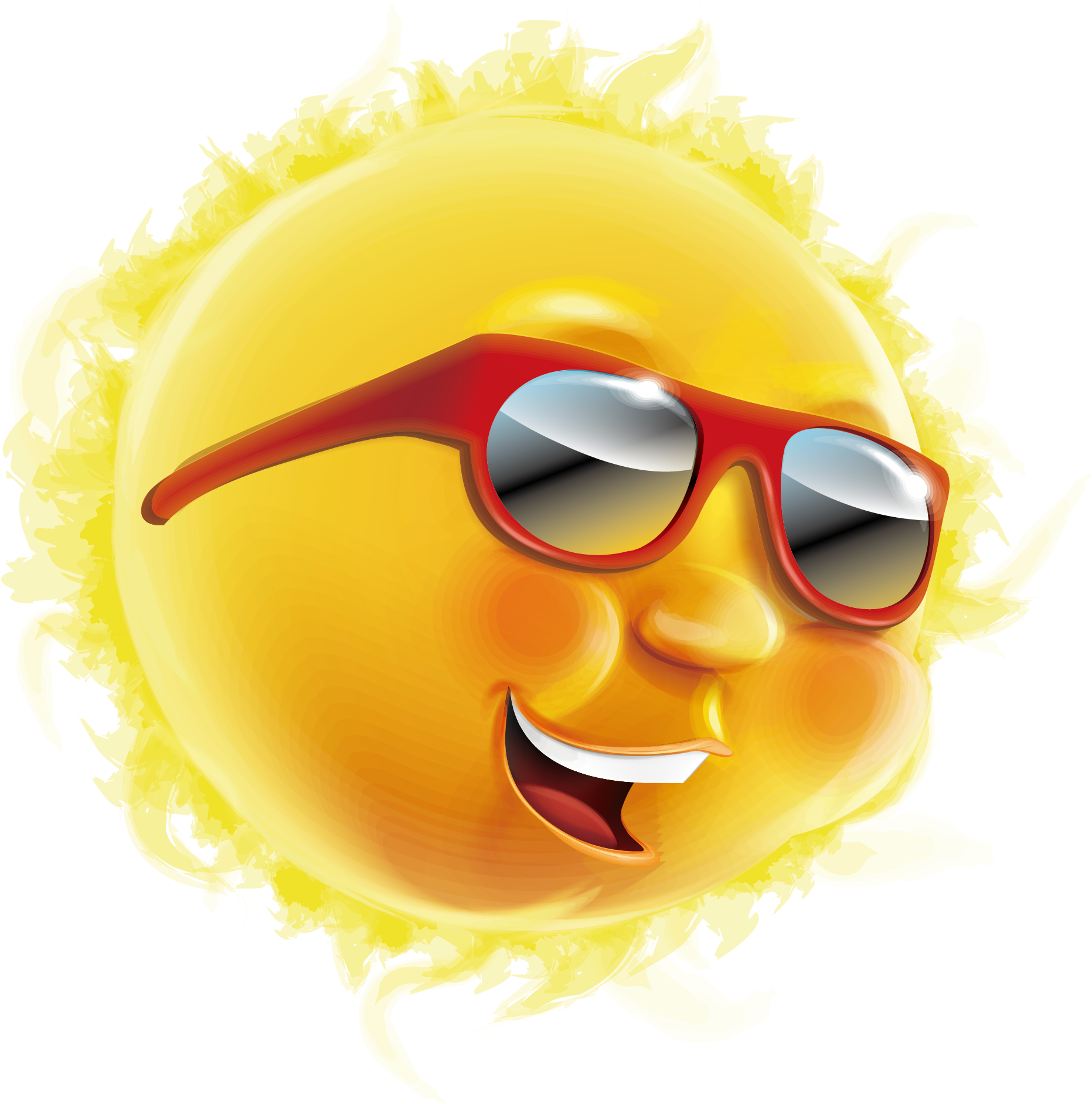 Cool Sun Emojiwith Sunglasses PNG Image