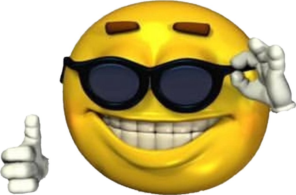 Cool Sunglasses Emoji Thumbs Up PNG Image