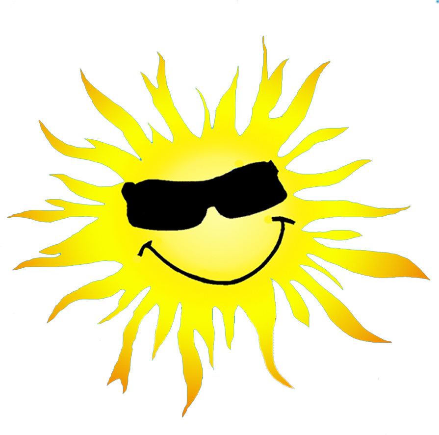 Cool Sunglasses Sun Cartoon PNG Image