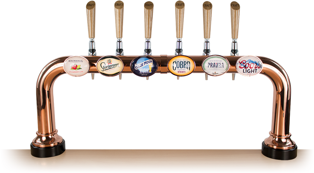 Copper Beer Tap Handles PNG Image