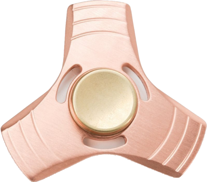 Copper Fidget Spinner Top View PNG Image