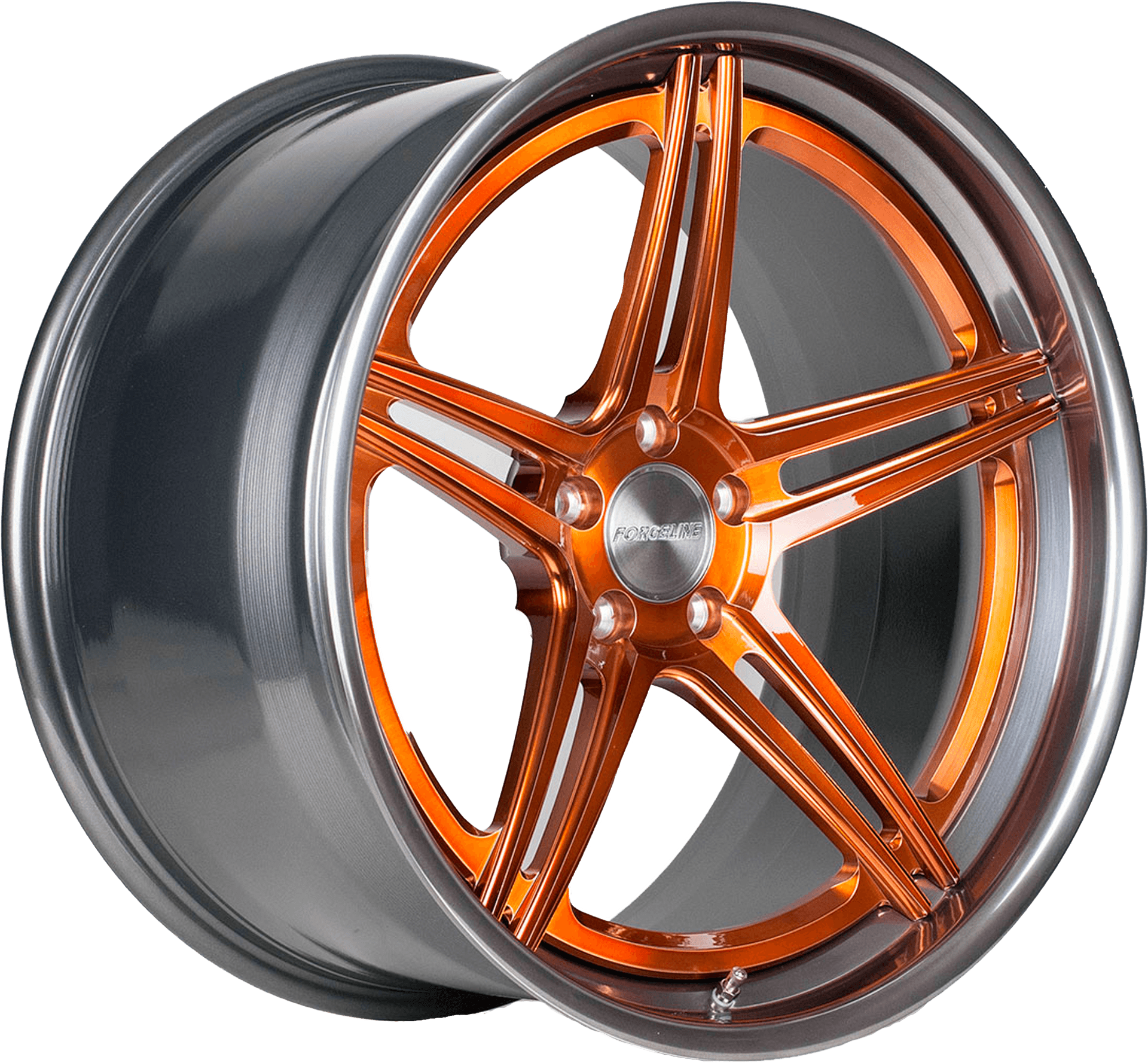 Copper Finish Alloy Wheel PNG Image