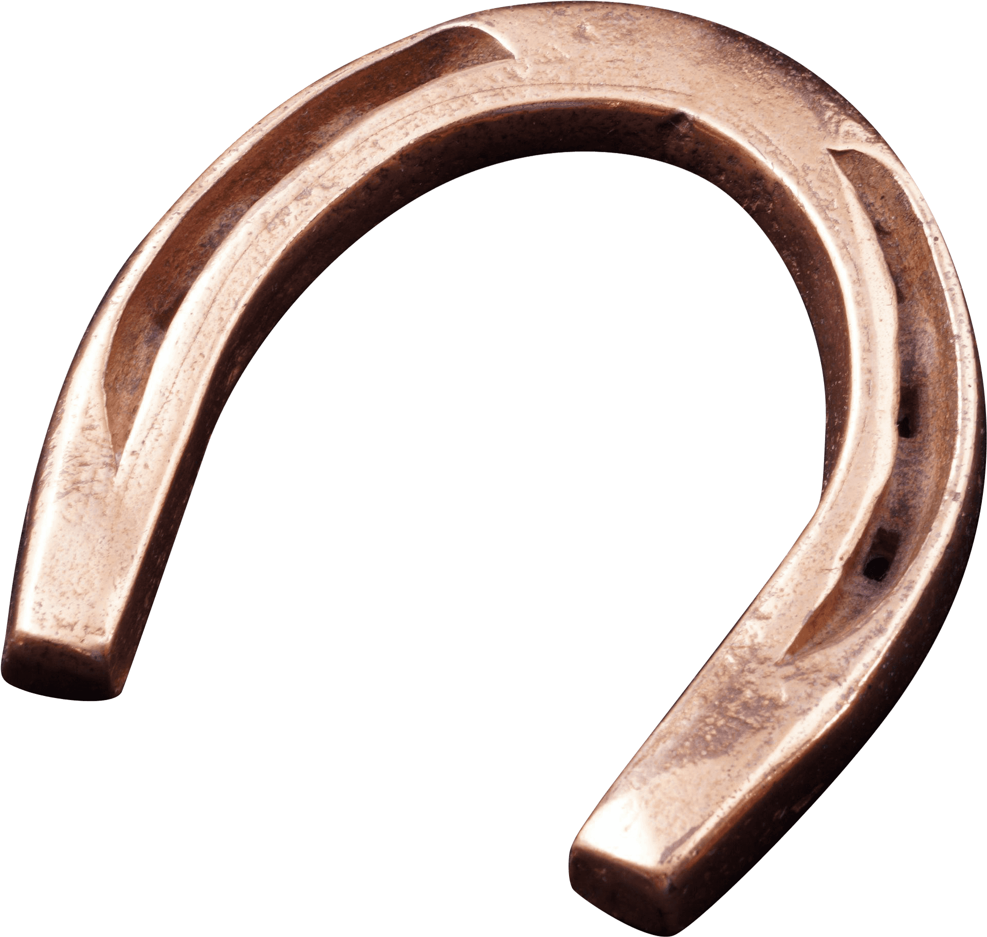 Copper Horseshoe Isolated PNG Image