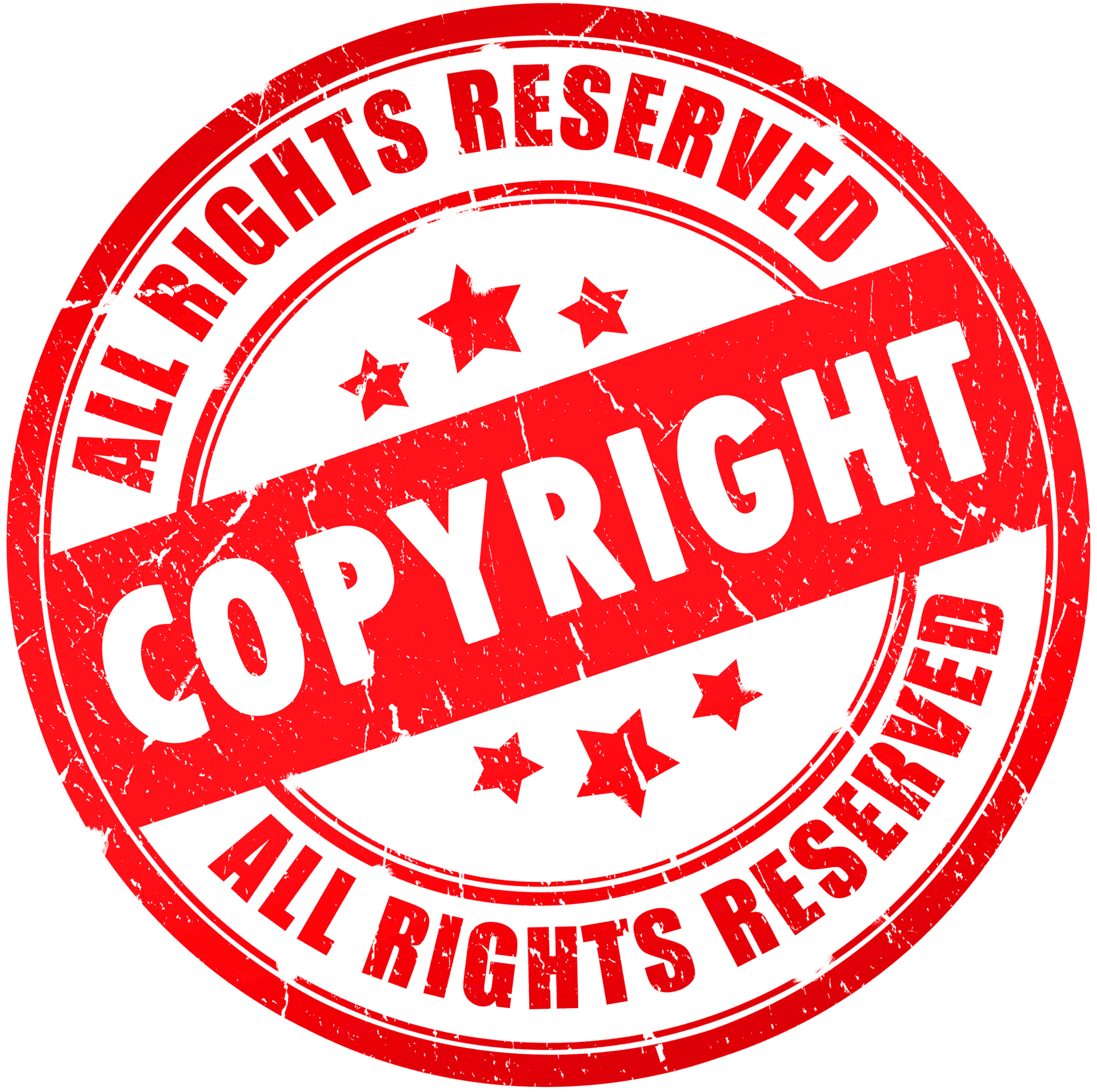 Copyright Stamp Redand White PNG Image