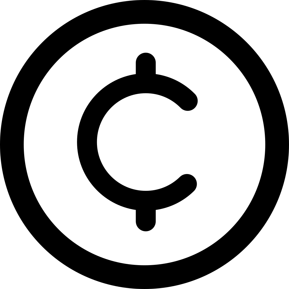 Copyright Symbol Blackon Transparent PNG Image