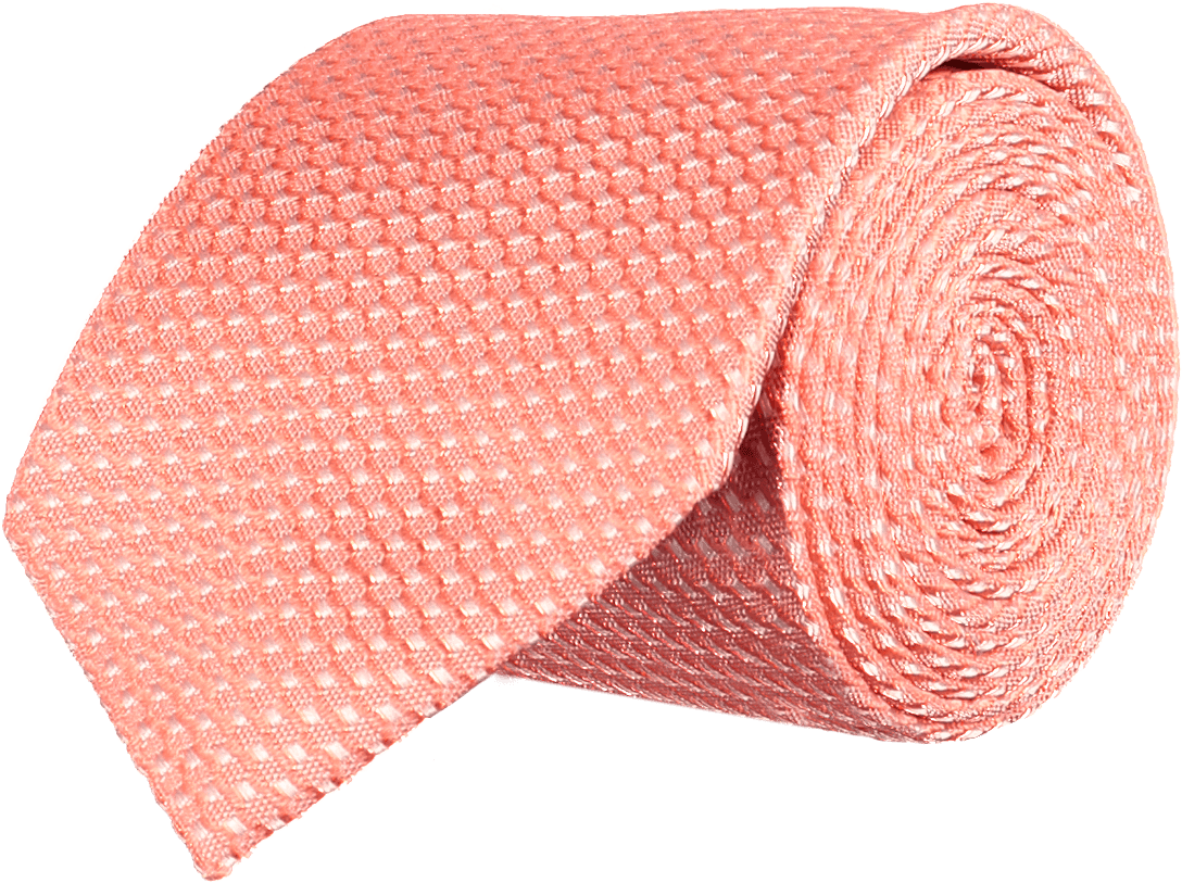 Coral Patterned Tie Rolled PNG Image