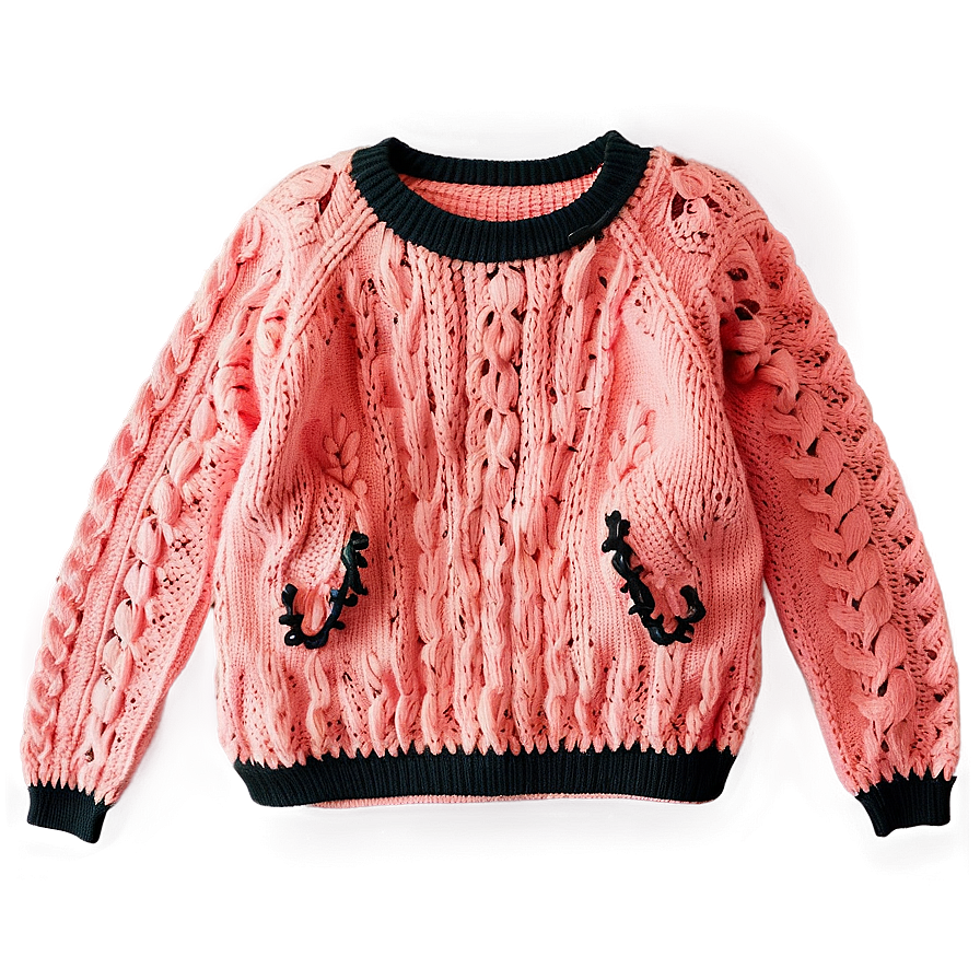 Coral Pink Sweater Png Ywb PNG Image