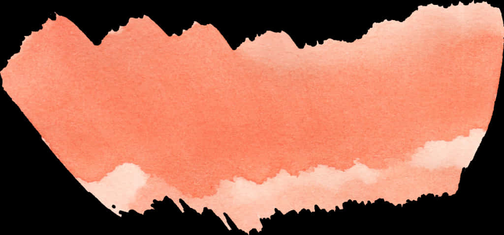 Coral Watercolor Brush Stroke PNG Image