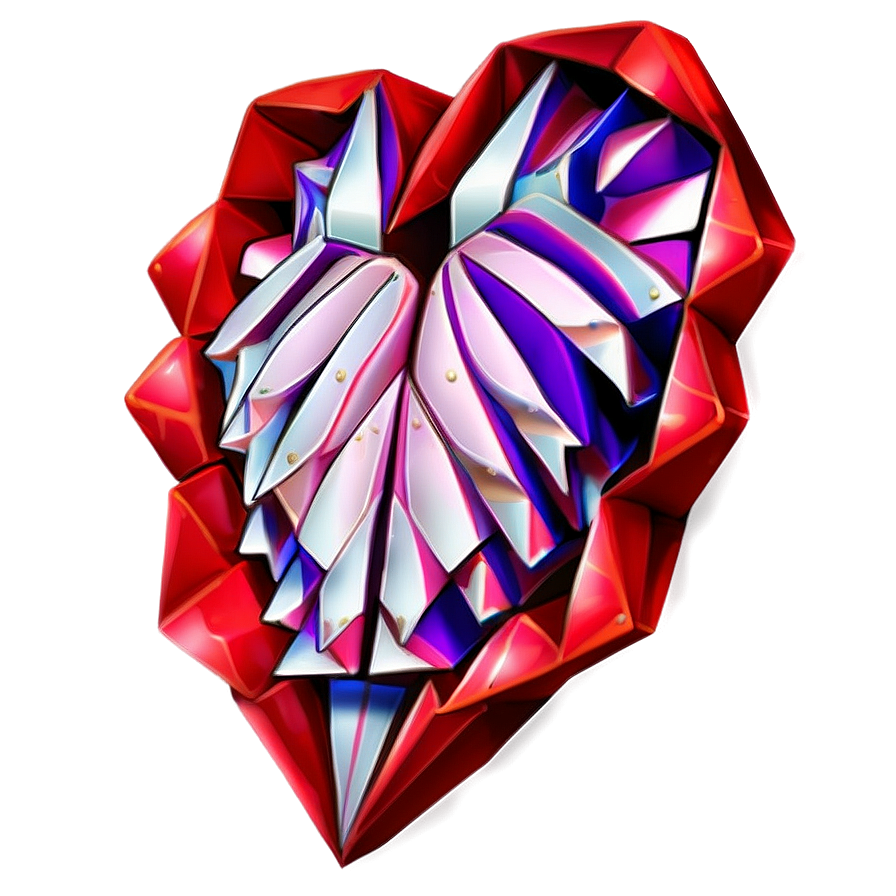 Corazon Origami Style Png Qim34 PNG Image