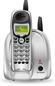 Cordless Phone The Boss Caller I D PNG Image