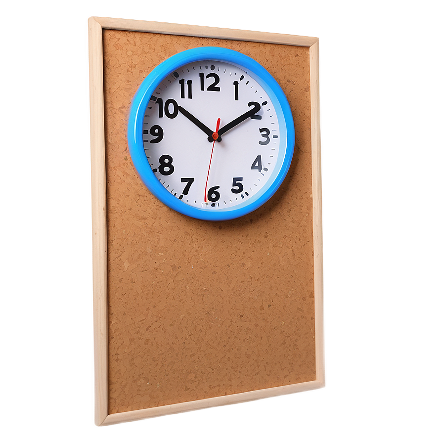 Corkboard With Clock Png Gof71 PNG Image