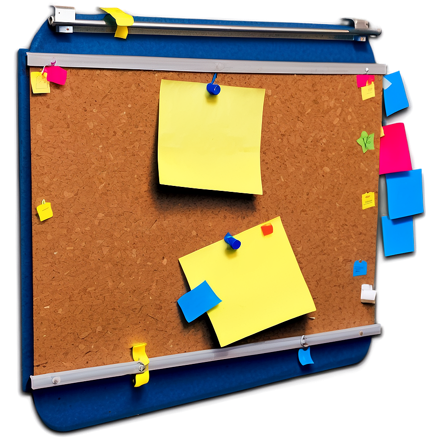 Corkboard With Sticky Notes Png Khd PNG Image