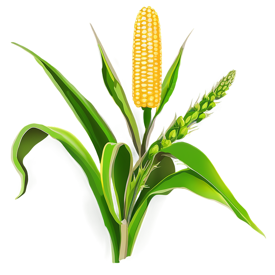 Corn Stalk And Leaves Png 06122024 PNG Image