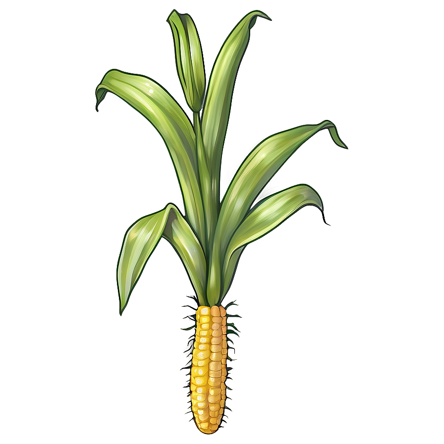 Corn Stalk With Roots Png Gli PNG Image