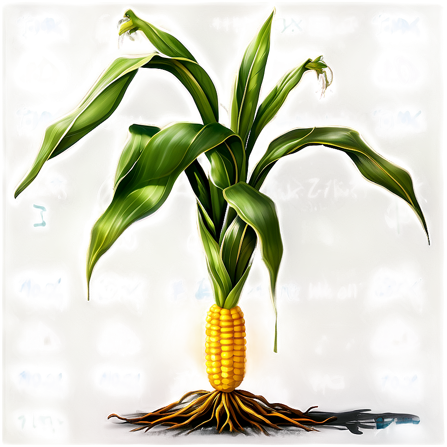 Corn Stalk With Roots Png Iqh41 PNG Image