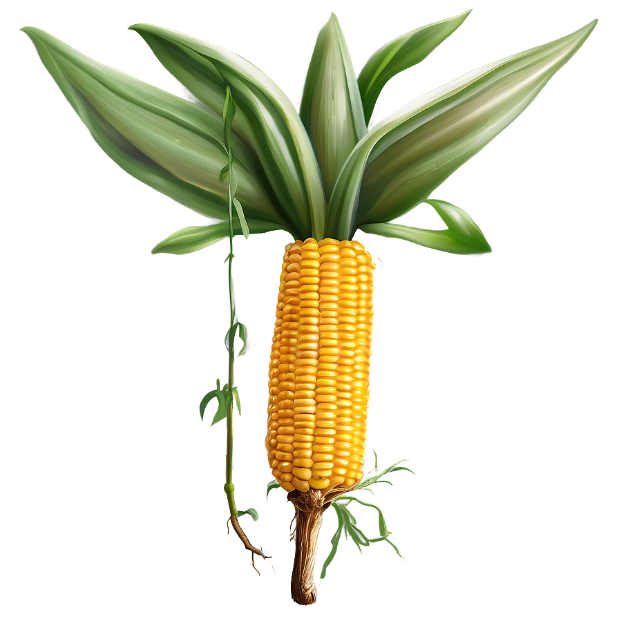 Corn Stalk With Roots Png Vwb PNG Image