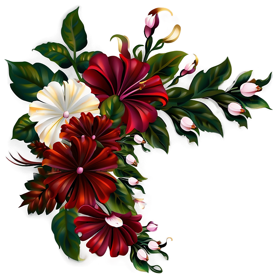 Corner Flower Design Png Cmi PNG Image