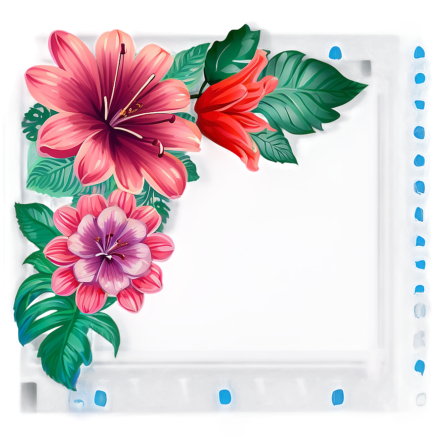 Corner Flower Frame Png 68 PNG Image