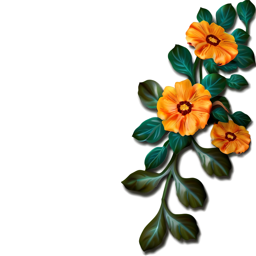 Corner Flower Frame Png Kjx PNG Image