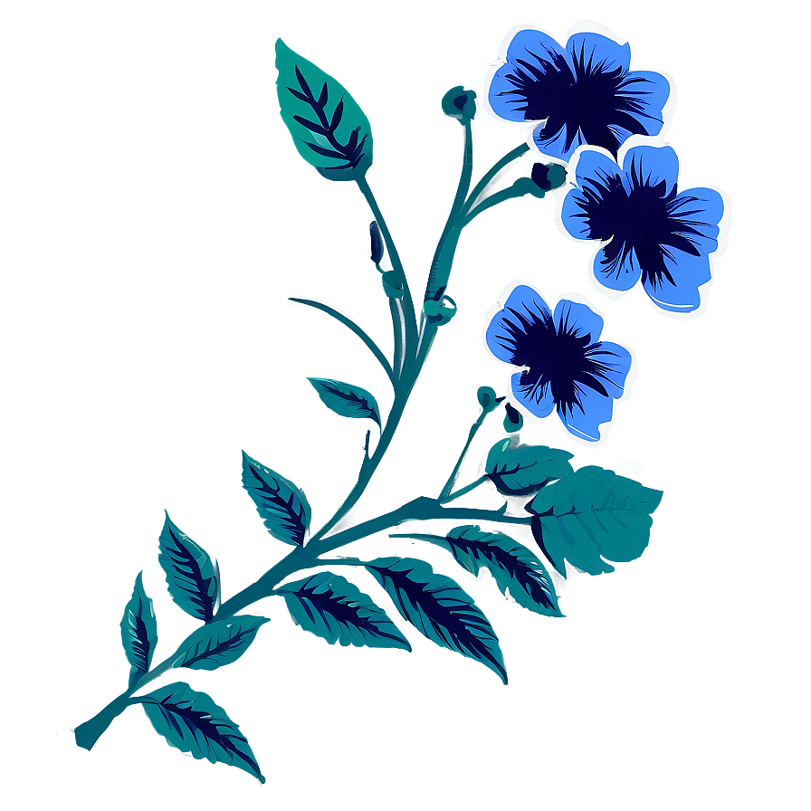 Corner Flower Silhouette Png Pxj PNG Image