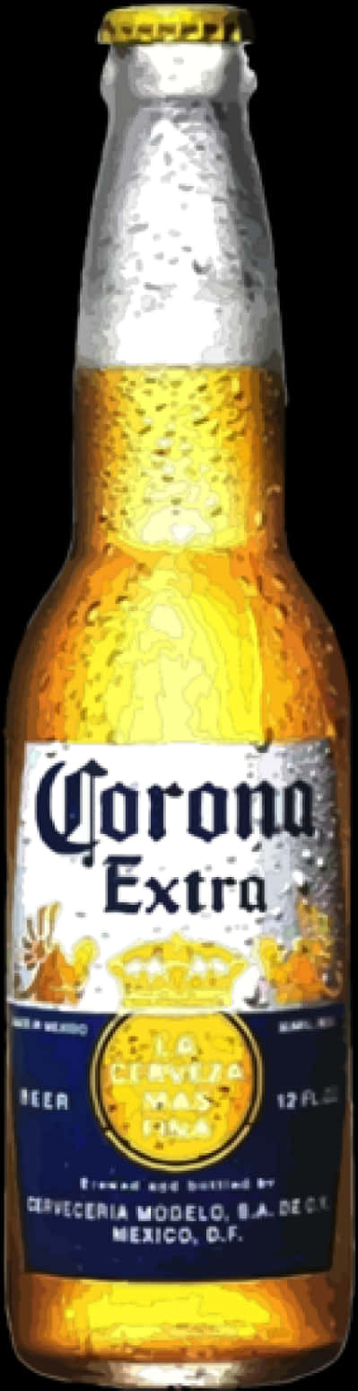 Corona Extra Beer Bottle PNG Image