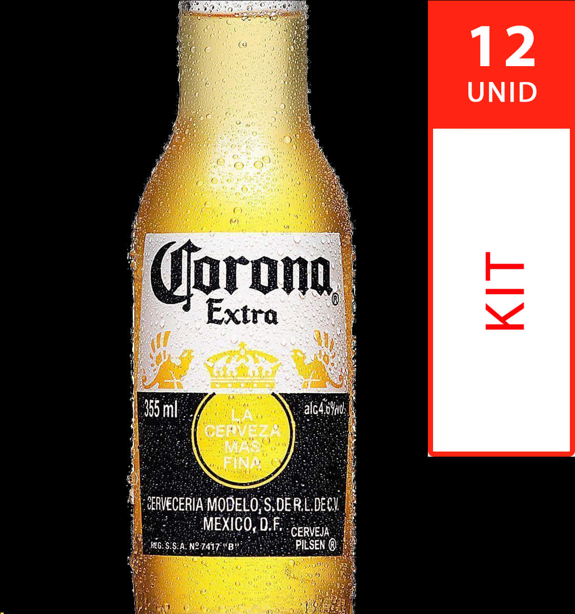 Corona Extra Beer Bottle PNG Image