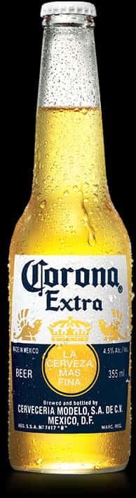 Corona Extra Beer Bottle PNG Image