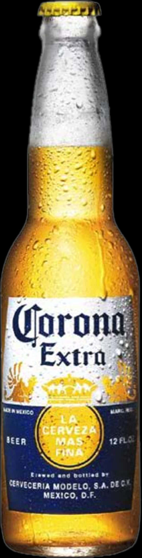 Corona Extra Beer Bottle PNG Image