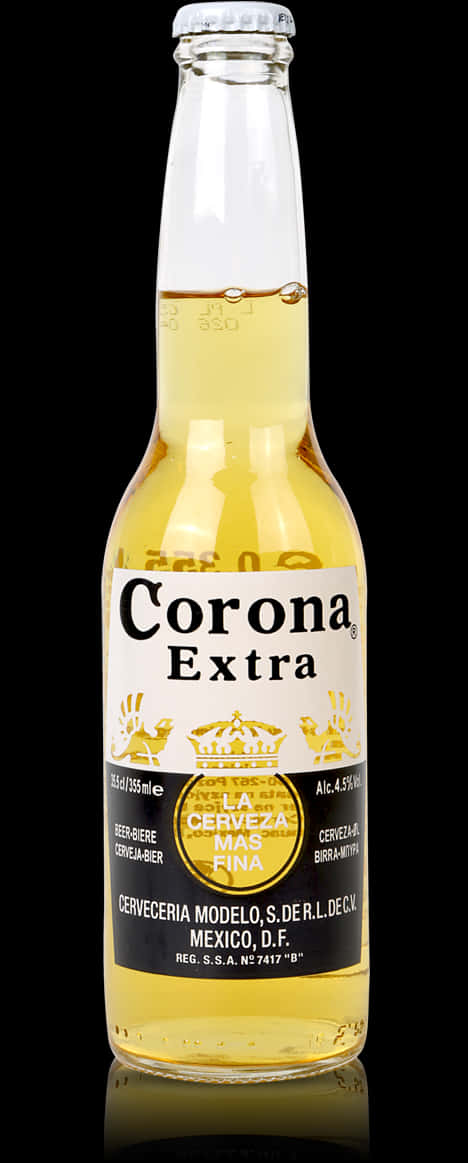 Corona Extra Beer Bottle PNG Image