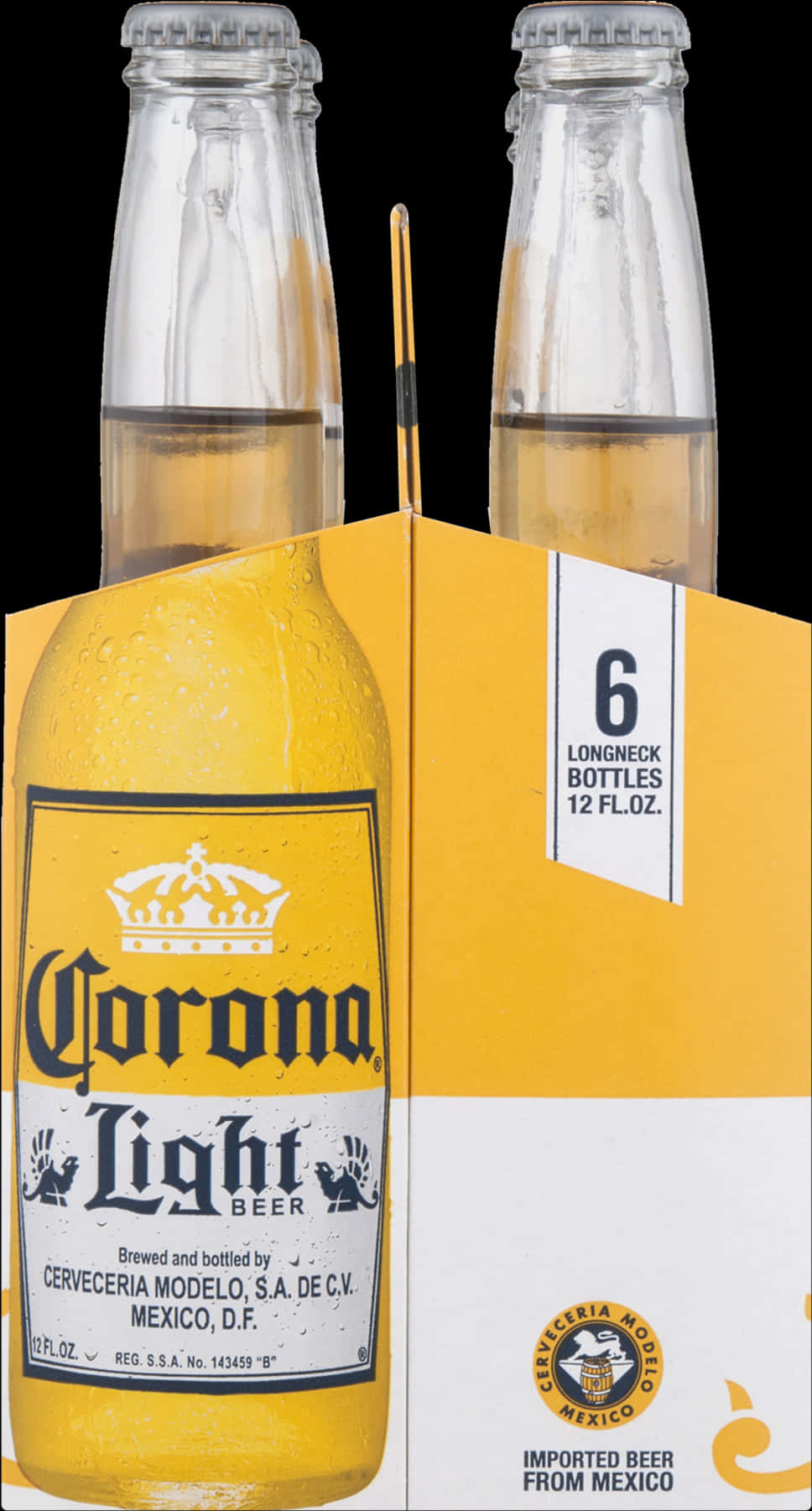 Corona Light Beer Bottle Pack PNG Image