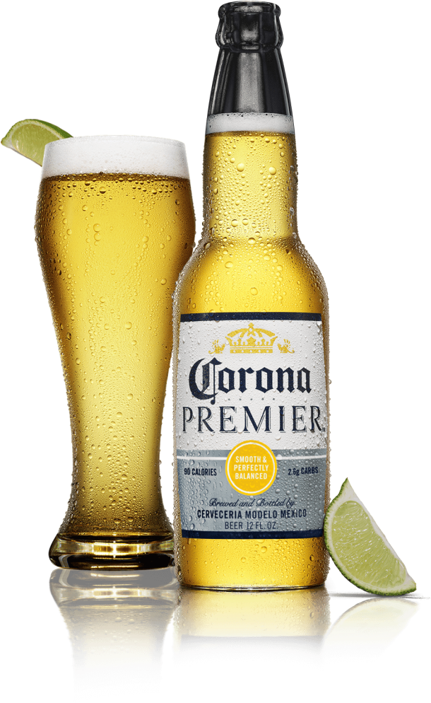 Corona Premier Beer Bottleand Glass PNG Image