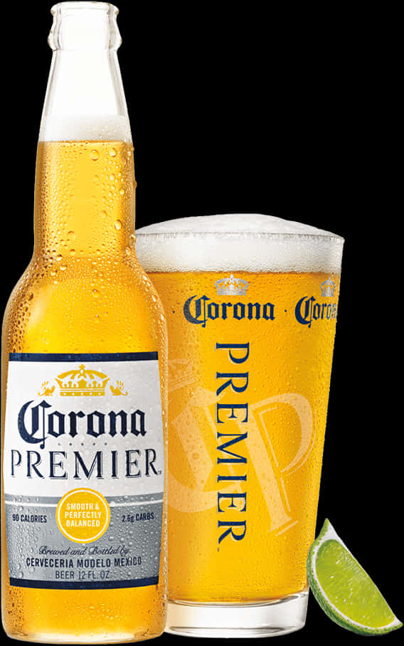 Corona Premier Beerand Glass PNG Image