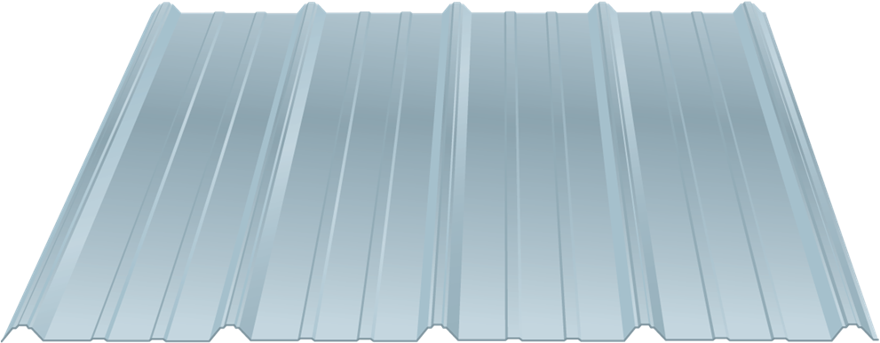 Corrugated Metal Roofing Texture PNG Image