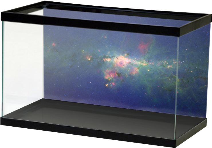 Cosmic Aquarium Backdrop PNG Image