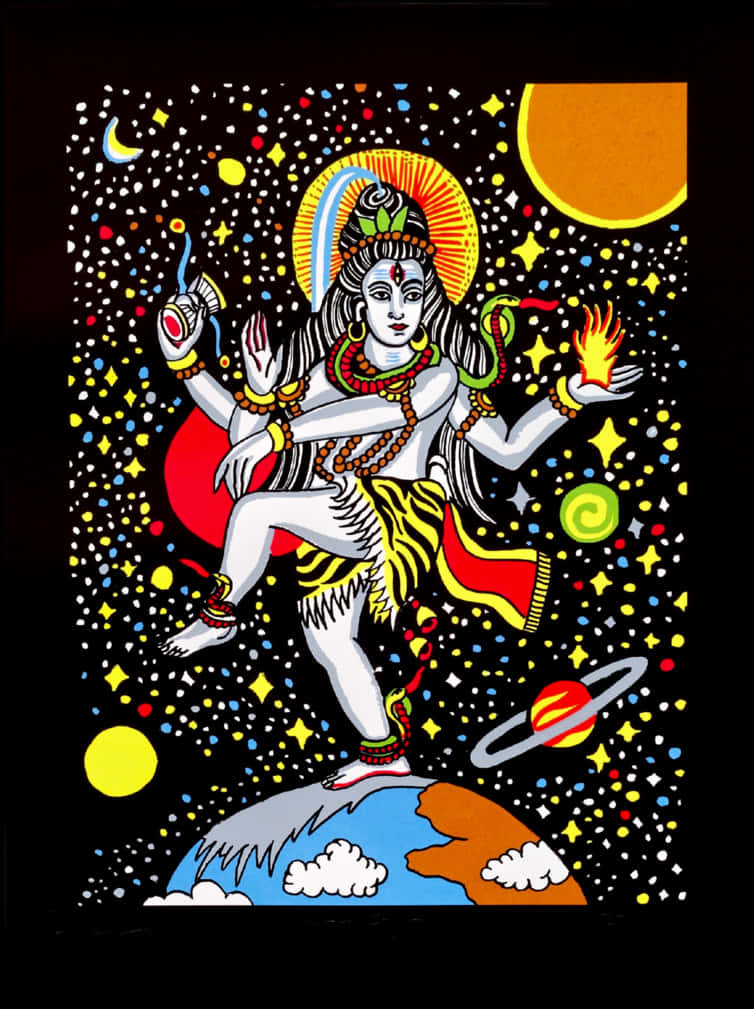 Cosmic_ Dance_of_ Shiva_ Artwork PNG Image