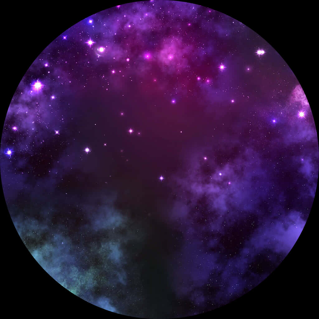 Cosmic_ Nebula_ Stars_ Circle PNG Image