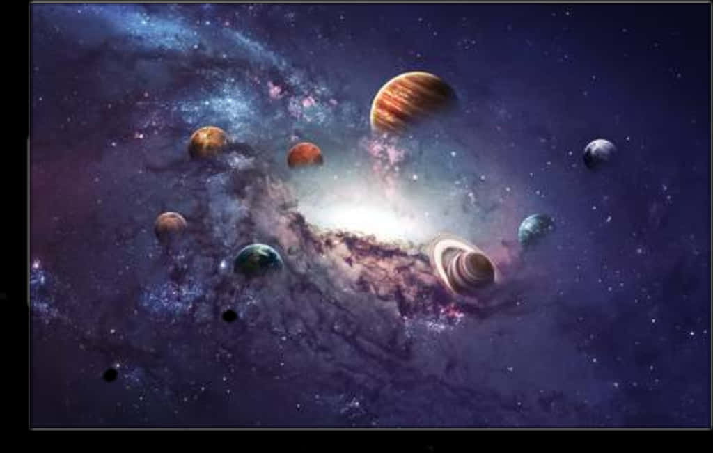 Cosmic_ Vista_with_ Planets_and_ Galaxy_ Background PNG Image