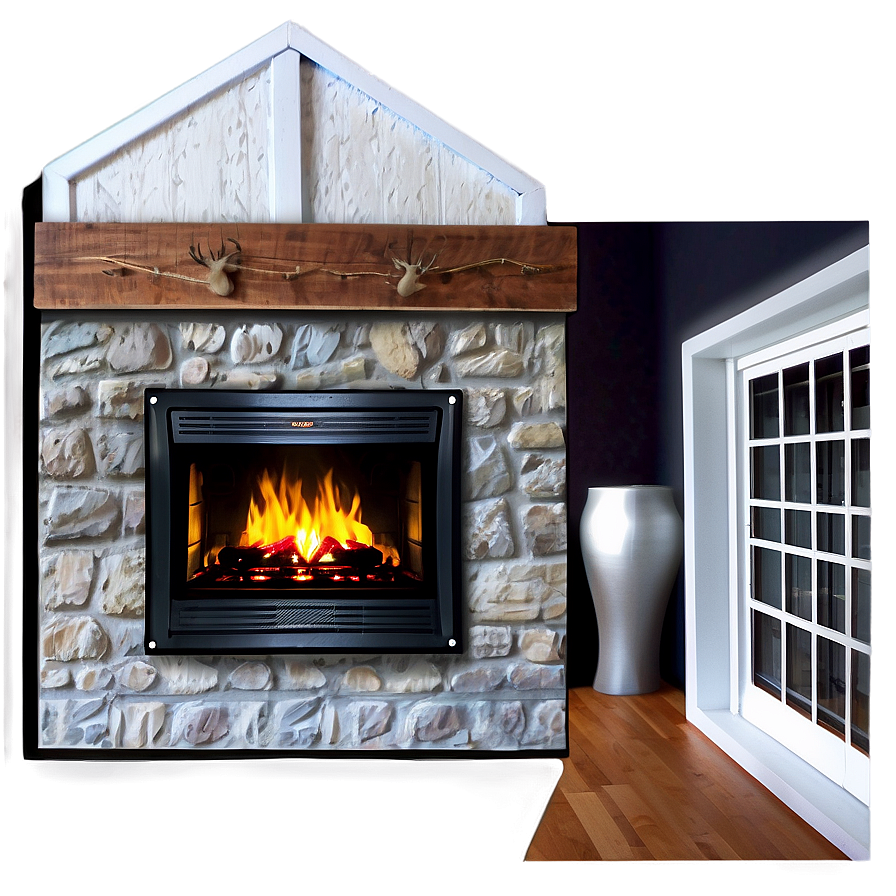 Cottage With A Fireplace Png 90 PNG Image