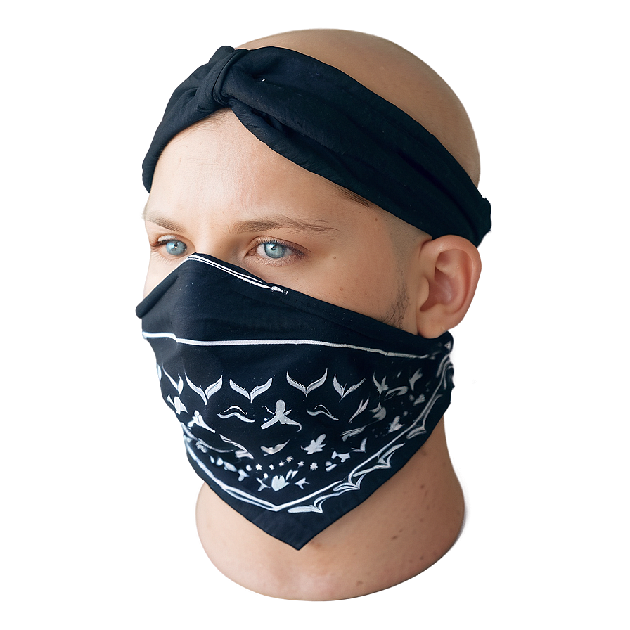 Cotton Black Bandana Png 06122024 PNG Image