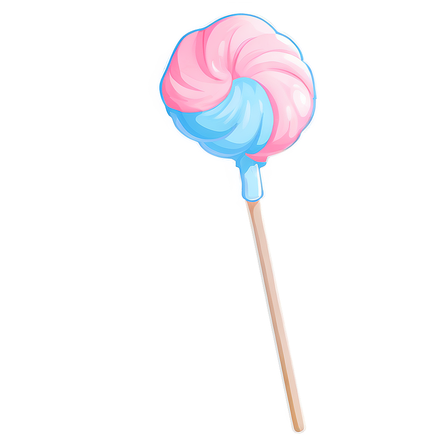 Cotton Candy On A Classic Stick Png 62 PNG Image