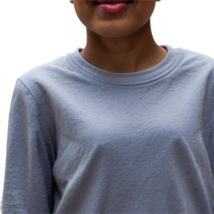 Cotton Crewneck Top Png Qhn PNG Image