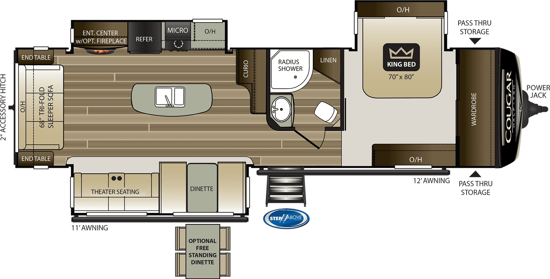 Cougar R V Floorplan Layout PNG Image