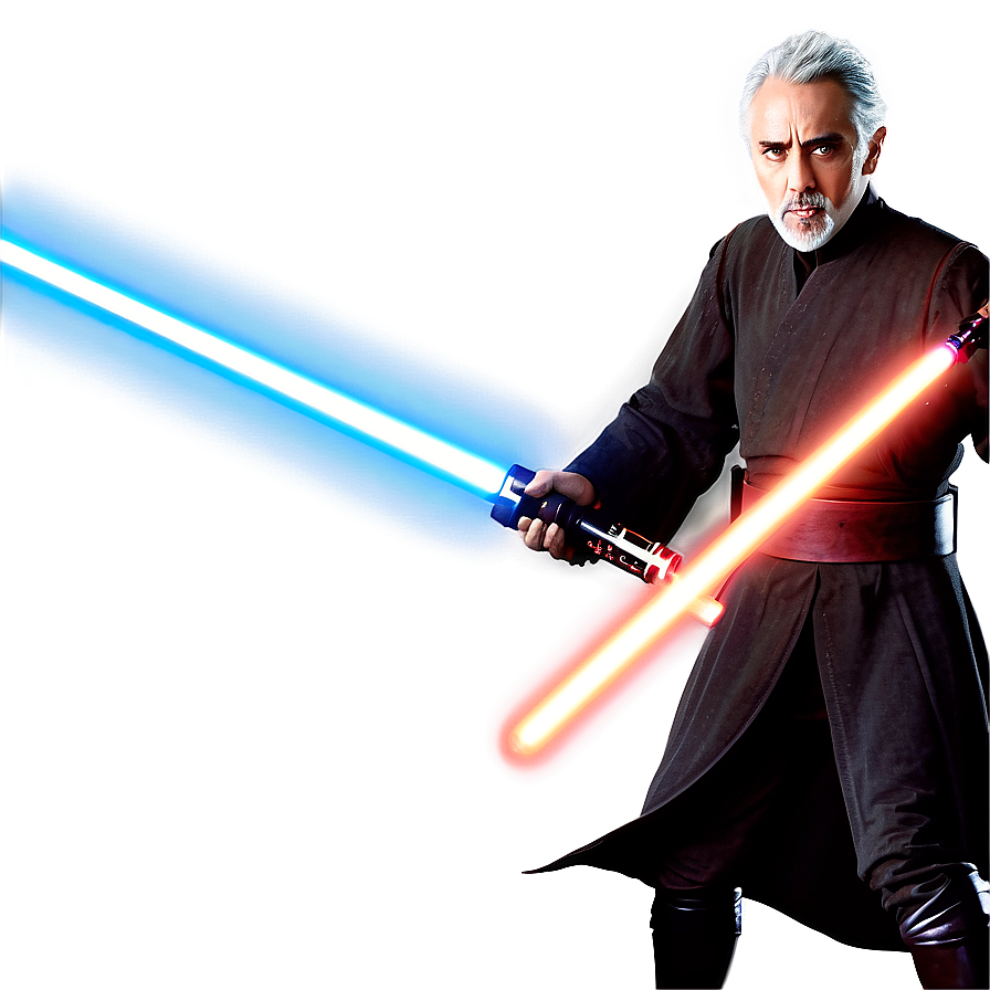 Count Dooku Lightsaber Duel Png Jha40 PNG Image