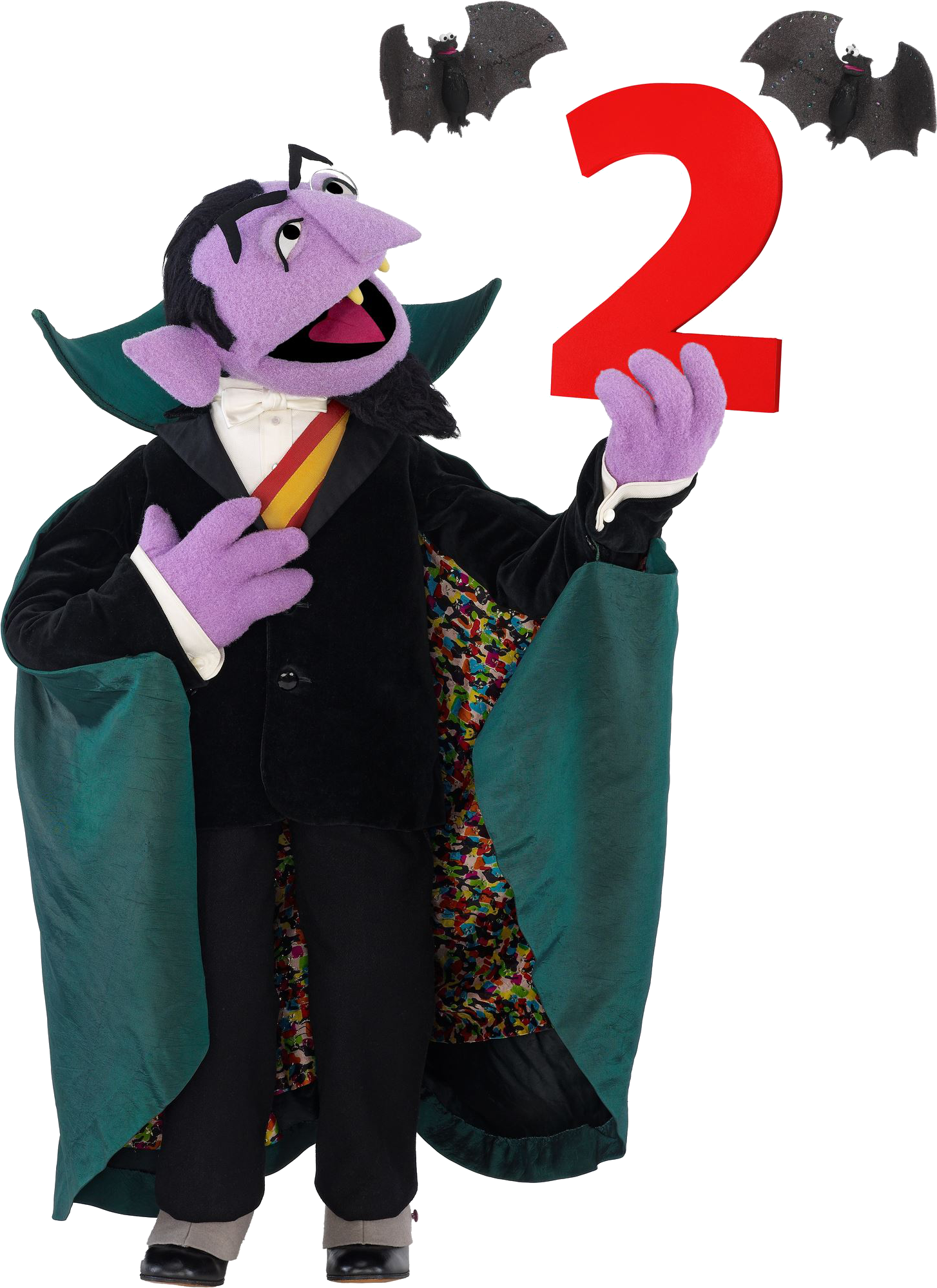 Count Von Count Holding Number2 PNG Image